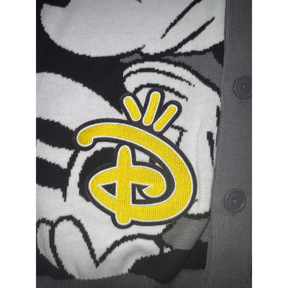 NWOT Disney Mickey Mouse Oversized Patch 5 Button Cardigan, Medium - Picture 3 of 8